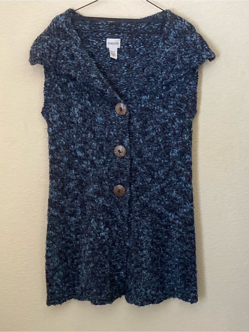 Chico's Wool Blend Knit Long Sweater Vest